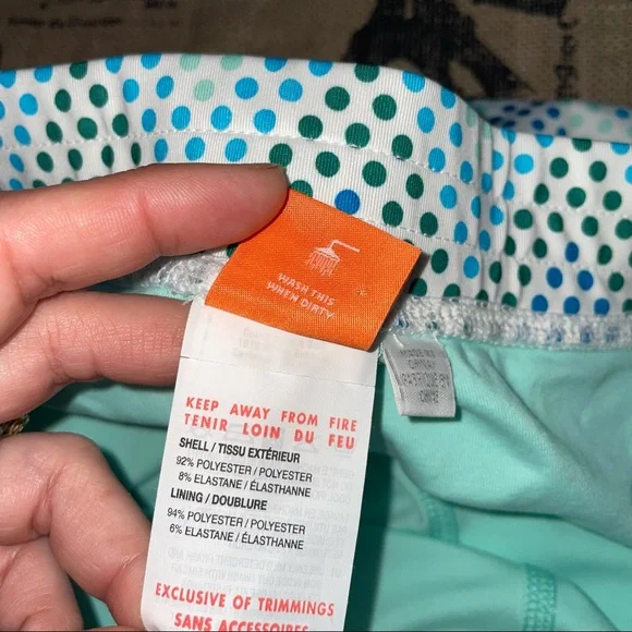 Puma Sportlife Style Dry Cell Blue/Green/White Dots Print Tennis Skort Size L - Picture 9 of 11